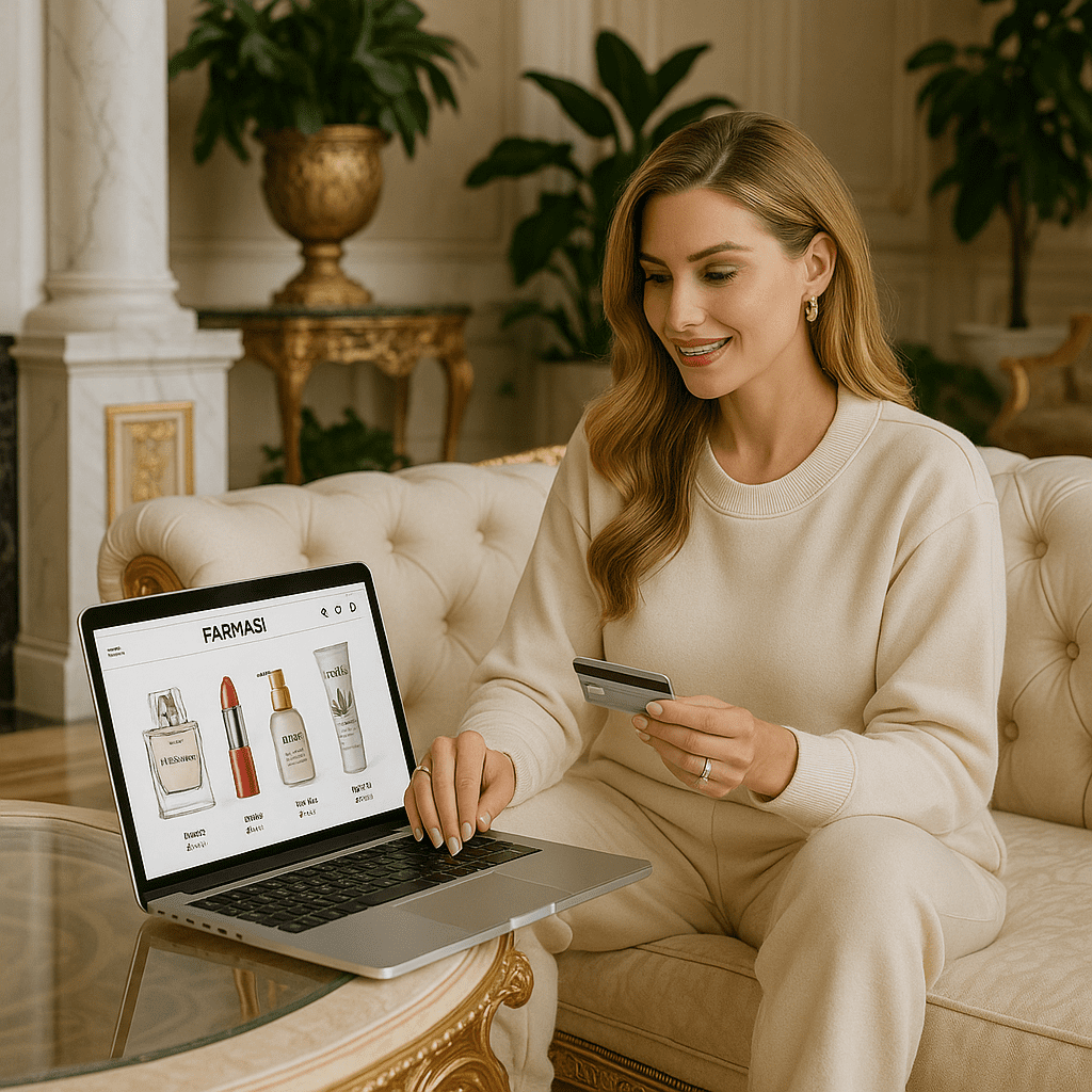 zakupy online w eleganckim salonie