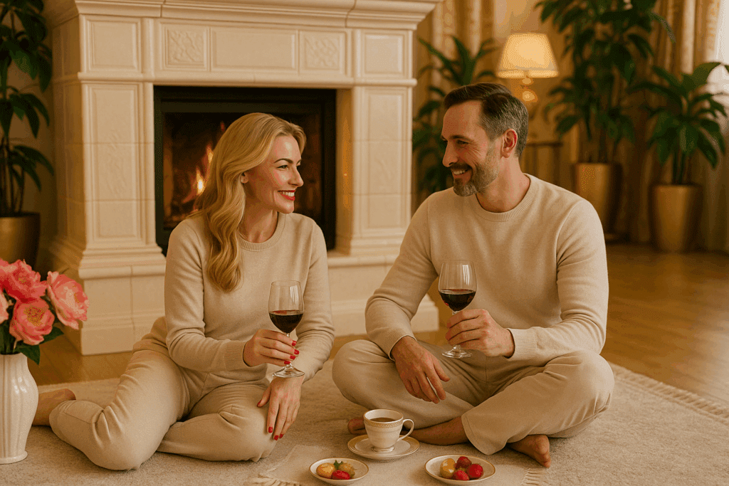 ciepły wieczór przy kominku